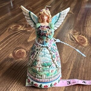 Jim Shire New Beginnings Angel Figurine with Floral Details